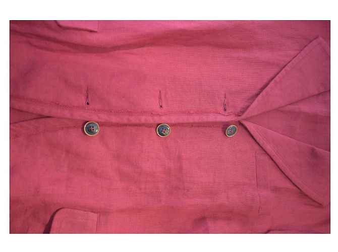 Autre Marque Blazer Misomber Nuan rojo ligero de verano con botones Roja - vista 5
