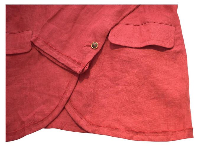 Autre Marque Blazer Misomber Nuan rojo ligero de verano con botones Roja - vista 6