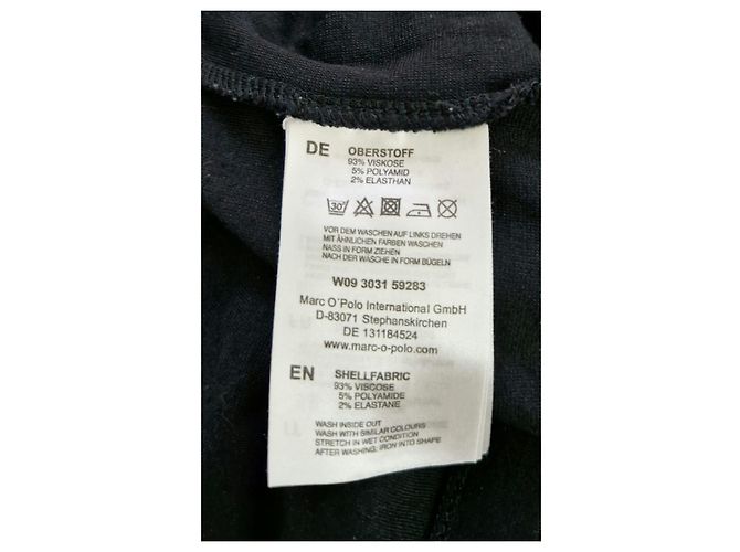 Autre Marque MARC'O POLO Midi-Kleid aus schwarzer Viskose - Ansicht 8