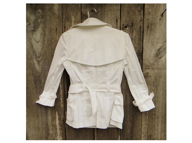 Gabardina Burberry blanca de algodón Blanco - vista 2