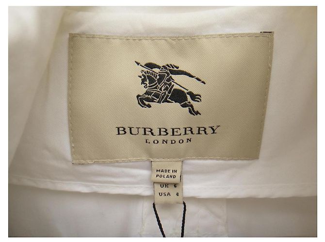 Gabardina Burberry blanca de algodón Blanco - vista 3