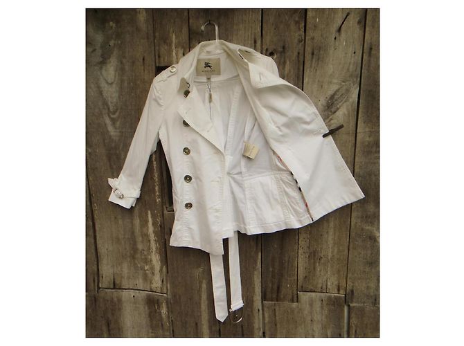 Gabardina Burberry blanca de algodón Blanco - vista 5