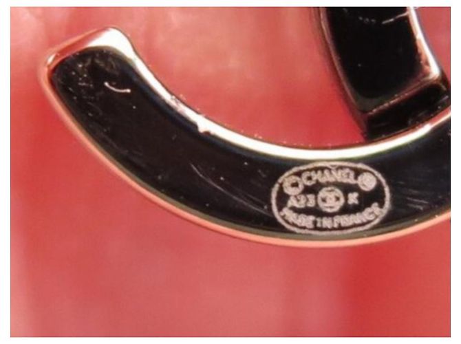 NOVE ORECCHINI CHANEL LOGO CC BICOLOR METALLO NERO E ORO D'oro - vista 6