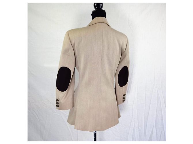 Moschino Cheap and Chic giacca beige 90s minimal style - vista 2