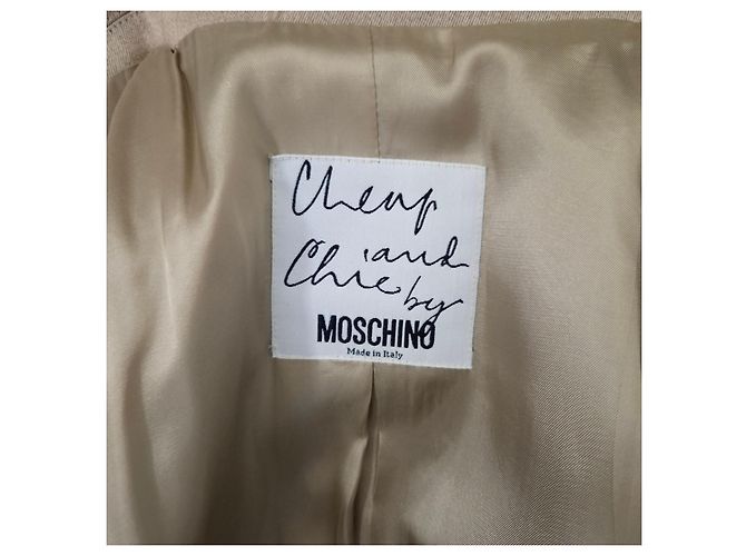 Moschino Cheap and Chic giacca beige 90s minimal style - vista 4