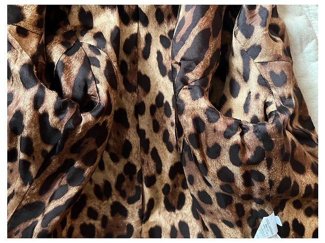 Abrigo de cuero Dolce & Gabbana ecru brillo de perla talla 38 IT Crudo - vista 15