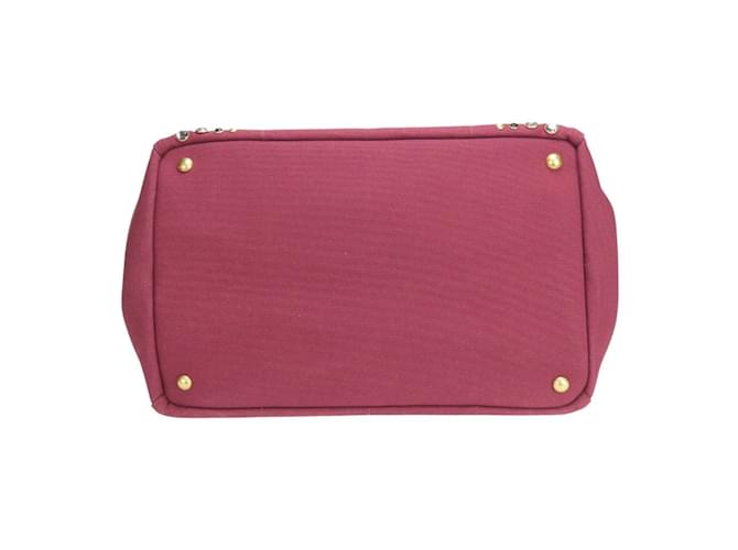 Tote Prada Weinroter Canvas-Shopper Bordeaux - Ansicht 4