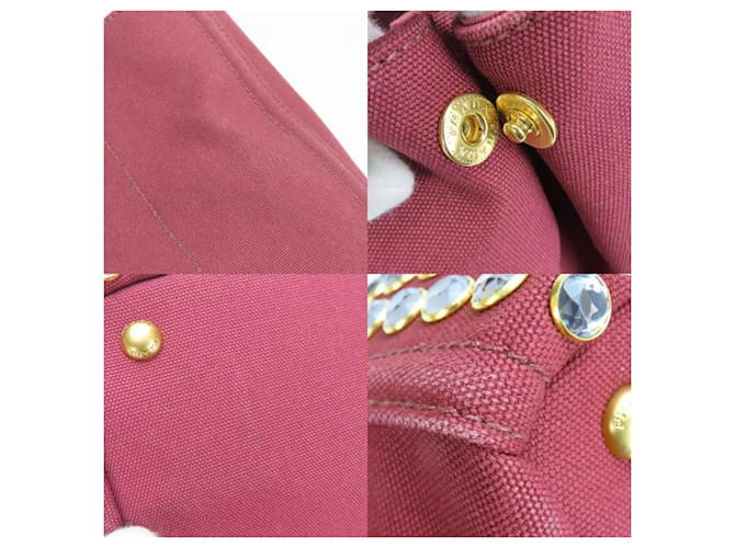 Tote Prada Weinroter Canvas-Shopper Bordeaux - Ansicht 7
