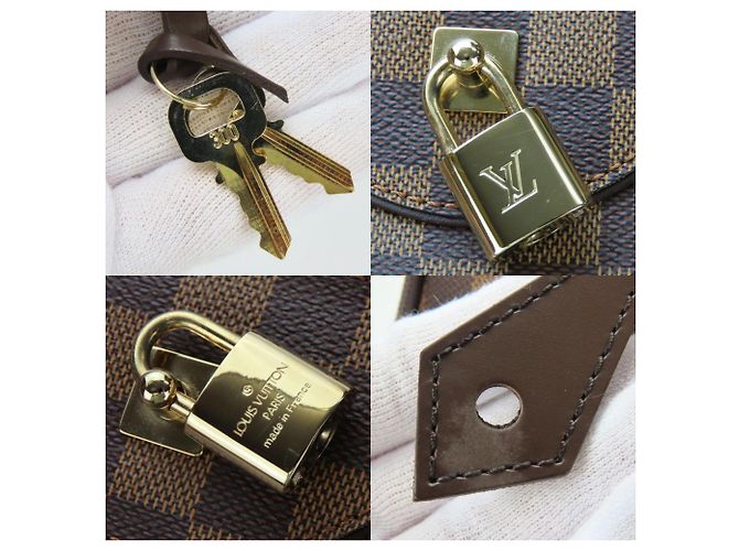 Borsa Louis Vuitton Duomo N60008 Marrone Damier ebene - vista 7