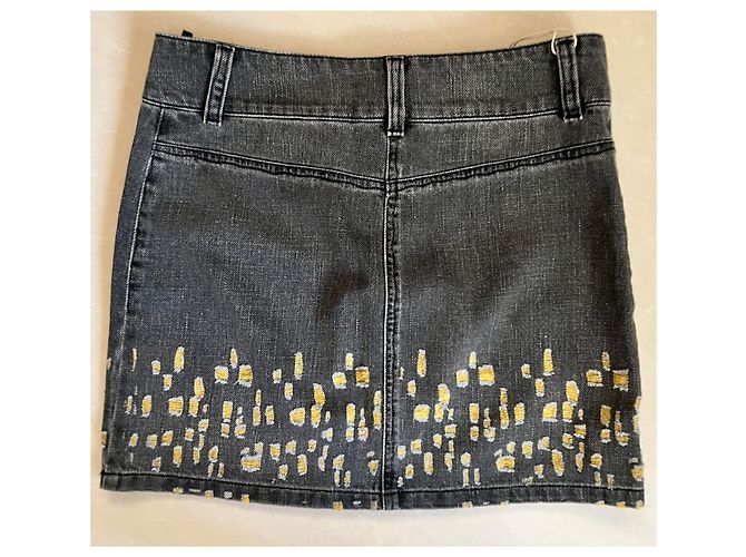 Falda Chanel de algodón negra Talla 34 IT Negro - vista 15