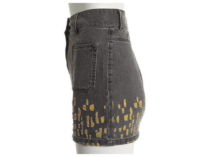 Falda Chanel de algodón negra Talla 34 IT Negro - vista 2