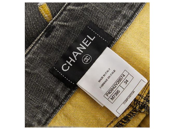 Falda Chanel de algodón negra Talla 34 IT Negro - vista 6