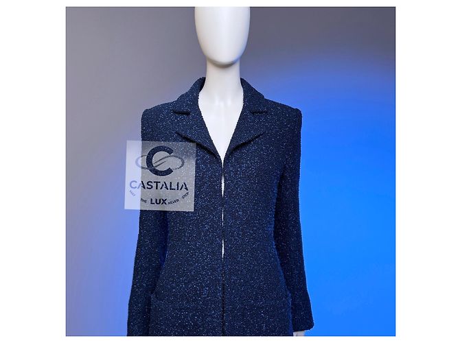 Chanel Veste Tweed Midnight Sky Collection Airlines 38 FR Bleu Marine - vue 10