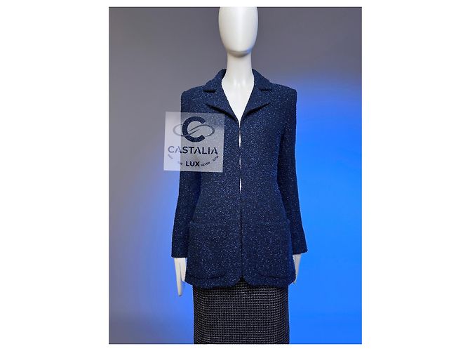 Chanel Veste Tweed Midnight Sky Collection Airlines 38 FR Bleu Marine - vue 9