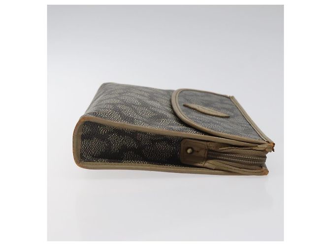 Borsa Clutch SAINT LAURENT in pelle PVC beige Auth BA2278 - vista 3