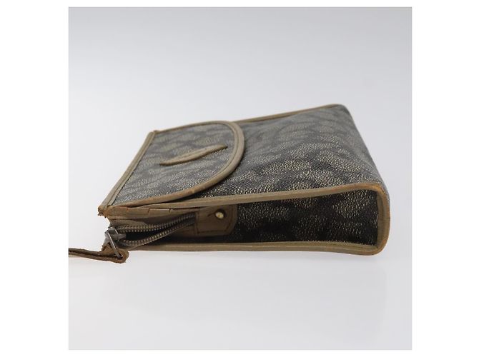 Borsa Clutch SAINT LAURENT in pelle PVC beige Auth BA2278 - vista 4