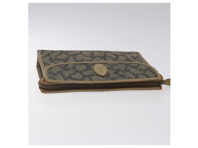 Borsa Clutch SAINT LAURENT in pelle PVC beige Auth BA2278 - vista 5