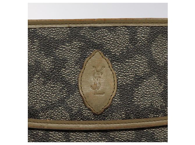Borsa Clutch SAINT LAURENT in pelle PVC beige Auth BA2278 - vista 8