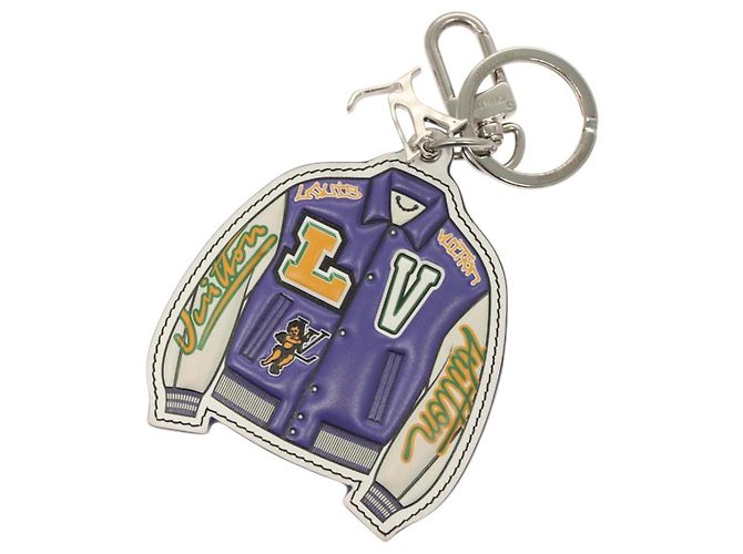 LOUIS VUITTON Portachiavi Giacca Varsity Viola MP3385 LV Auth BD1990 Porpora - vista 2
