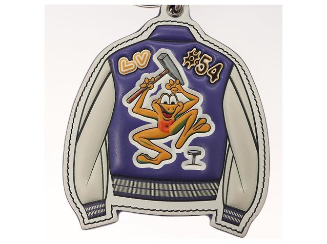LOUIS VUITTON Portachiavi Giacca Varsity Viola MP3385 LV Auth BD1990 Porpora - vista 4