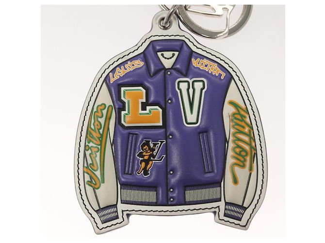 LOUIS VUITTON Portachiavi Giacca Varsity Viola MP3385 LV Auth BD1990 Porpora - vista 5