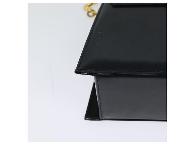 Borsa a spalla a catena Salvatore Ferragamo in pelle blu navy e oro Auth 123015 D'oro - vista 15