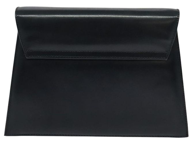 Borsa a spalla a catena Salvatore Ferragamo in pelle blu navy e oro Auth 123015 D'oro - vista 2