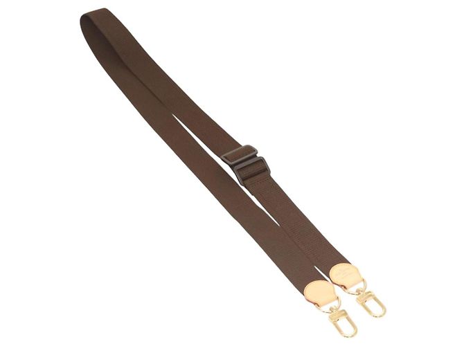LOUIS VUITTON Sangle d'épaule réglable en coton 33,9""-50,4"" Marron Auth am8409 Doré - vue 2