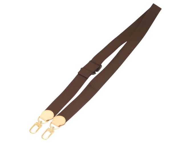 LOUIS VUITTON Sangle d'épaule réglable en coton 33,9""-50,4"" Marron Auth am8409 Doré - vue 3