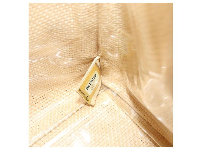 CHANEL Borsa Tote Camelia Catena Paglia Beige CC Auth 122907 - vista 12