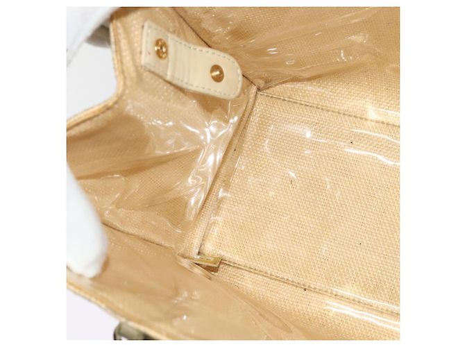 CHANEL Borsa Tote Camelia Catena Paglia Beige CC Auth 122907 - vista 19