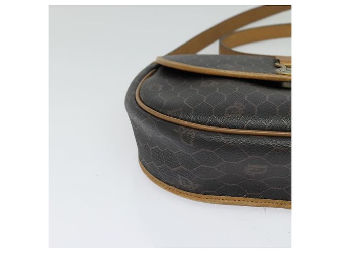 Borsa a spalla in tela a nido d'ape Christian Dior in pelle PVC nera Auth BA2400 - vista 10