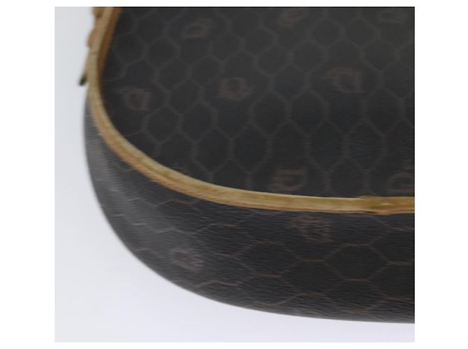Borsa a spalla in tela a nido d'ape Christian Dior in pelle PVC nera Auth BA2400 - vista 12
