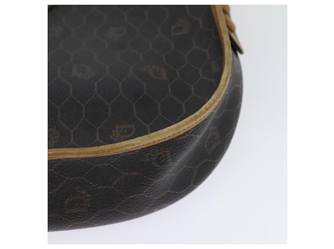 Borsa a spalla in tela a nido d'ape Christian Dior in pelle PVC nera Auth BA2400 - vista 13