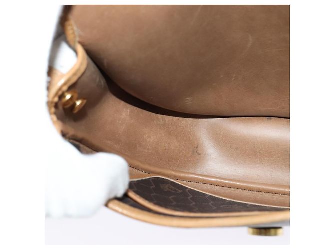 Borsa a spalla in tela a nido d'ape Christian Dior in pelle PVC nera Auth BA2400 - vista 19