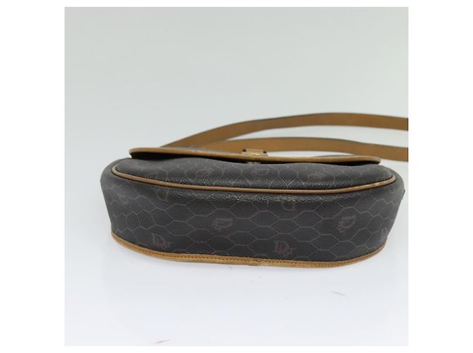 Borsa a spalla in tela a nido d'ape Christian Dior in pelle PVC nera Auth BA2400 - vista 9