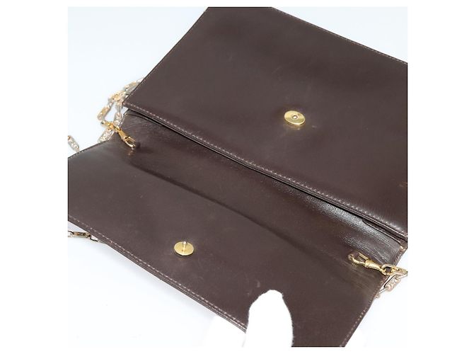 Céline Borsa a spalla CELINE in pelle marrone oro Auth BA2445 D'oro - vista 18