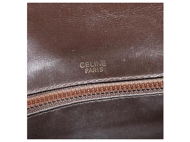 Céline Borsa a spalla CELINE in pelle marrone oro Auth BA2445 D'oro - vista 19