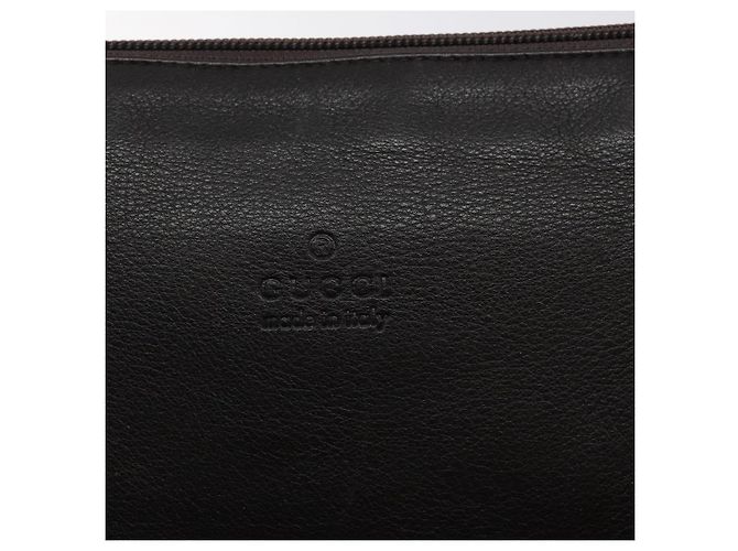 Borsa a Spalla GUCCI in Pelle Marrone Argento 001 1206 Auth bs25922 - vista 14