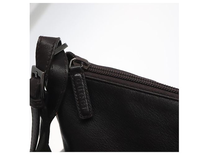 Borsa a Spalla GUCCI in Pelle Marrone Argento 001 1206 Auth bs25922 - vista 15