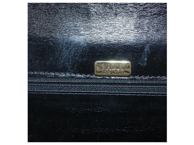 Borsa a Spalla BALLY in Pelle Nera Oro Auth BA2151 Nero D'oro - vista 10