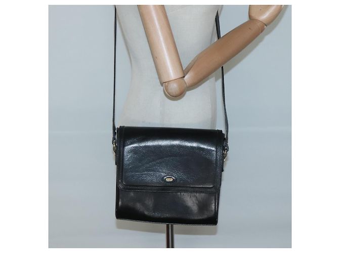 Borsa a Spalla BALLY in Pelle Nera Oro Auth BA2151 Nero D'oro - vista 19