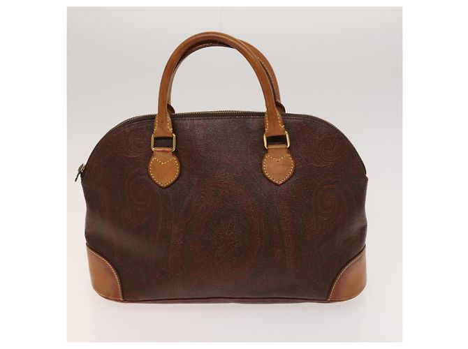 ETRO Borsa a Mano PVC Nylon 4Set Marrone Nero Auth bs25971 - vista 14