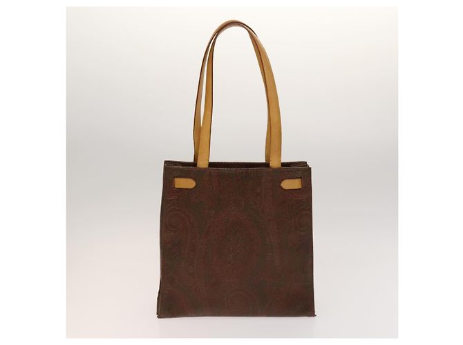 ETRO Borsa a Mano PVC Nylon 4Set Marrone Nero Auth bs25971 - vista 3