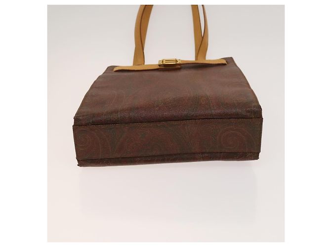 ETRO Borsa a Mano PVC Nylon 4Set Marrone Nero Auth bs25971 - vista 6