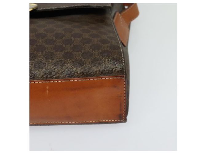 Céline CELINE Macadam Canvas Schultertasche, PVC-Leder, braun, gold, authentisch, MX459 Golden - Ansicht 15