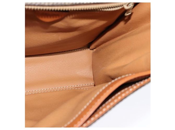 Céline CELINE Macadam Canvas Schultertasche, PVC-Leder, braun, gold, authentisch, MX459 Golden - Ansicht 20