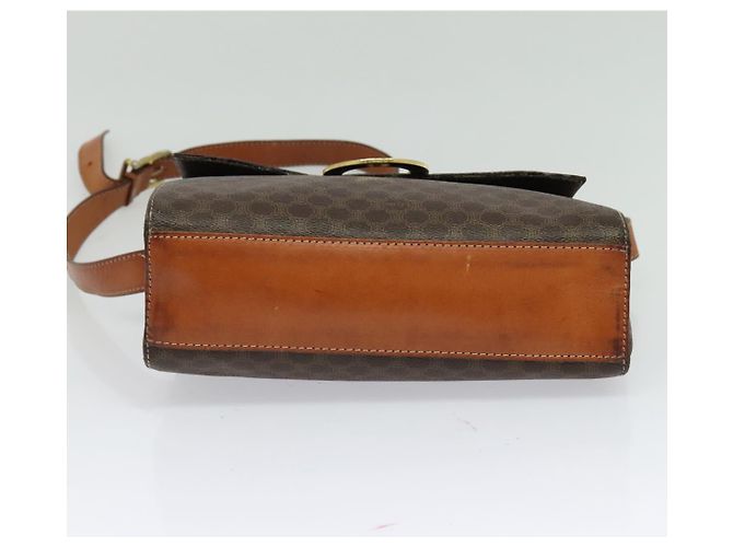 Céline CELINE Macadam Canvas Schultertasche, PVC-Leder, braun, gold, authentisch, MX459 Golden - Ansicht 5