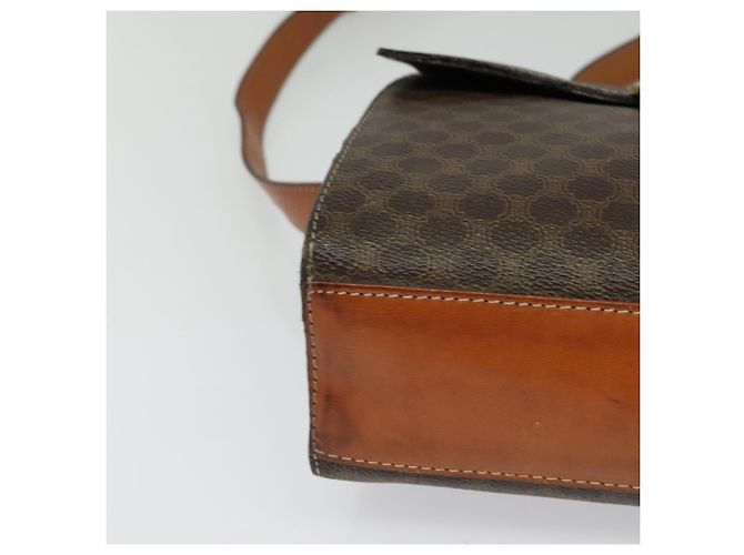 Céline CELINE Macadam Canvas Schultertasche, PVC-Leder, braun, gold, authentisch, MX459 Golden - Ansicht 8