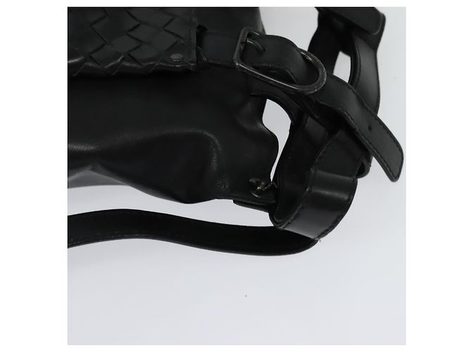 Autre Marque BOTTEGA VENETA INTRECCIATO Borsa a vita Pelle Nera Auth MX365 Nero - vista 15